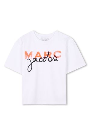 white cotton tshirt MARC JACOBS KIDS | W6045510P